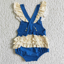 Load image into Gallery viewer, You are my sunshine embroidery baby girl romper