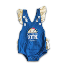Load image into Gallery viewer, You are my sunshine embroidery baby girl romper