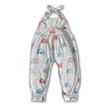 Load image into Gallery viewer, Rainbow backless baby girls jumpsuit