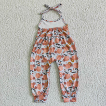 Load image into Gallery viewer, Peach sleeveless jumper kids girls jumpsuit
