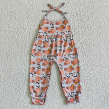 Load image into Gallery viewer, Peach sleeveless jumper kids girls jumpsuit
