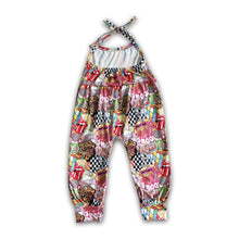 Load image into Gallery viewer, Retro tongue sleeveless jumper kids girls jumpsuit