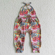 Load image into Gallery viewer, Retro tongue sleeveless jumper kids girls jumpsuit