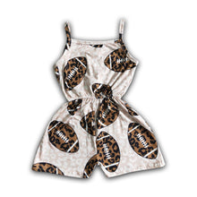 Load image into Gallery viewer, Leopard football sleeveless jumper girls jumpsuit