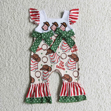 Load image into Gallery viewer, Cake embroidery 'Tis the season baby girls Christmas romper