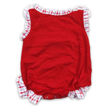Load image into Gallery viewer, Crab embroidery sleeveless baby girls summer romper