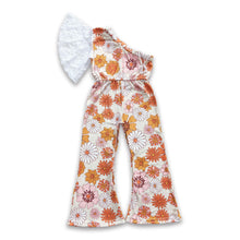 Load image into Gallery viewer, One shoulder floral kids girls jumpsuit