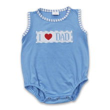 Load image into Gallery viewer, I love DAD stripe baby boy father's day romper