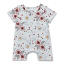 Load image into Gallery viewer, Floral short sleeves baby kids summer romper
