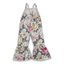 Load image into Gallery viewer, Floral sleeveless bell bottom baby girls floral jumpsuit