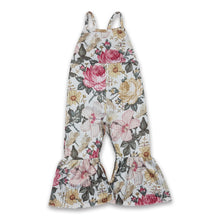 Load image into Gallery viewer, Floral sleeveless bell bottom baby girls floral jumpsuit