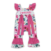 Load image into Gallery viewer, I love MOMMY floral baby girls mother's day romper