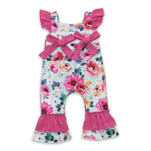 Load image into Gallery viewer, I love MOMMY floral baby girls mother's day romper