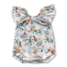 Load image into Gallery viewer, Coconut pineapple baby girls summer romper