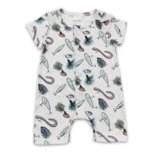 Load image into Gallery viewer, Fishing short sleeves baby boy romper