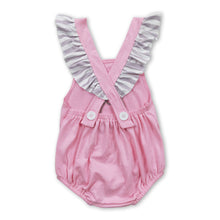 Load image into Gallery viewer, Pink dog cute baby girls summer romper