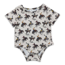 Load image into Gallery viewer, Short sleeves horse rodeo baby boy summer romper