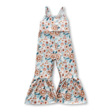 Load image into Gallery viewer, Floral sleeveless baby girls jumpsuit