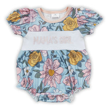 Load image into Gallery viewer, Mama's girls short sleeves floral baby girls mother's day romper