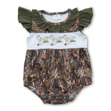 Load image into Gallery viewer, Duck camo sleeveless baby girl romper