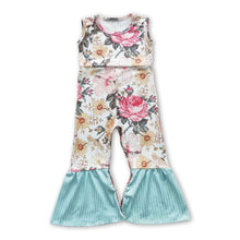 Load image into Gallery viewer, Sleeveless floral kids girls jumpsuit