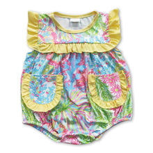 Load image into Gallery viewer, Colorful pockets sleeveless baby girls summer romper