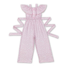 Load image into Gallery viewer, Sleeveless pink polka dots baby girls overalls