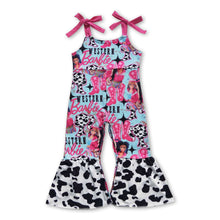 Load image into Gallery viewer, Western cow bell bottom party girls jumpsuit