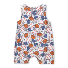 Load image into Gallery viewer, Sleeveless stripe baseball baby boy romper