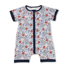 Load image into Gallery viewer, Short sleeves baseball baby boy romper