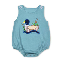 Load image into Gallery viewer, Sleeveless duck baby boy romper