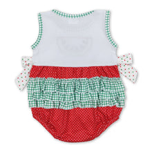 Load image into Gallery viewer, Sleeveless watermelon polka dots baby girls summer romper