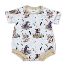 Load image into Gallery viewer, Short sleeves duck dog baby boy hunting romper