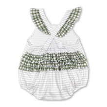 Load image into Gallery viewer, Sleeveless stripe dog baby girls romper