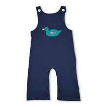 Load image into Gallery viewer, Sleeveless navy duck baby boys romper