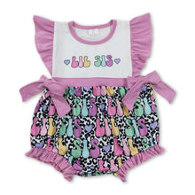 Load image into Gallery viewer, Little sister leopard baby girls summer romper
