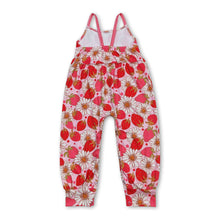 Load image into Gallery viewer, Strawberry flower sleeveless baby girls spring romper