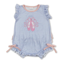 Load image into Gallery viewer, Pink flutter sleeves dance shoes baby girls romper