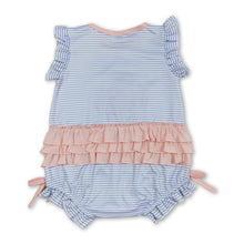 Load image into Gallery viewer, Pink flutter sleeves dance shoes baby girls romper