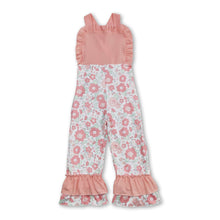 Load image into Gallery viewer, Sleeveless pink flower baby girls jumpsuit