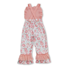 Load image into Gallery viewer, Sleeveless pink flower baby girls jumpsuit