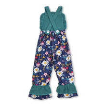 Load image into Gallery viewer, Sleeveless floral baby girls jumpsuit