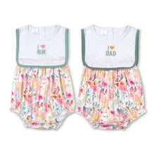 Load image into Gallery viewer, Sleeveless I love MOM floral baby girls romper