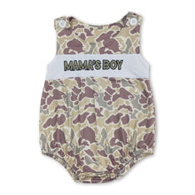 Load image into Gallery viewer, Sleeveless  mama's boy camo baby romper