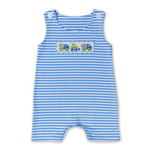Load image into Gallery viewer, Sleeveless stripe constructions baby boy romper
