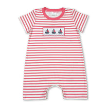Load image into Gallery viewer, Short sleeves stripe boat baby kids romper