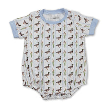 Load image into Gallery viewer, Short sleeves duck baby boy summer romper