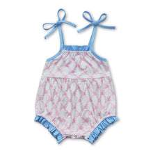 Load image into Gallery viewer, Straps bow baby girls summer romper
