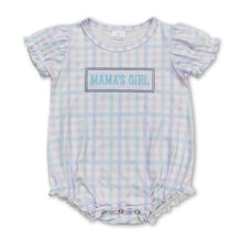 Load image into Gallery viewer, Mama's girl plaid Mother's day baby romper