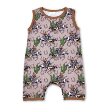 Load image into Gallery viewer, Sleeveless cactus rodeo baby boys summer ropmer